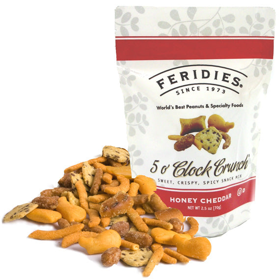 5 O'Clock Crunch | Peanut Snack Mix | 2.5oz Resealable Bag | FERIDIES