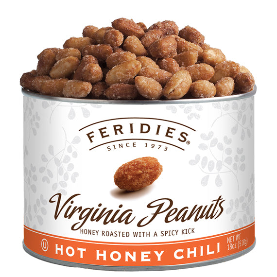 18oz Hot Honey Chili Peanuts, Honey Roasted Virginia Peanuts: FERIDIES